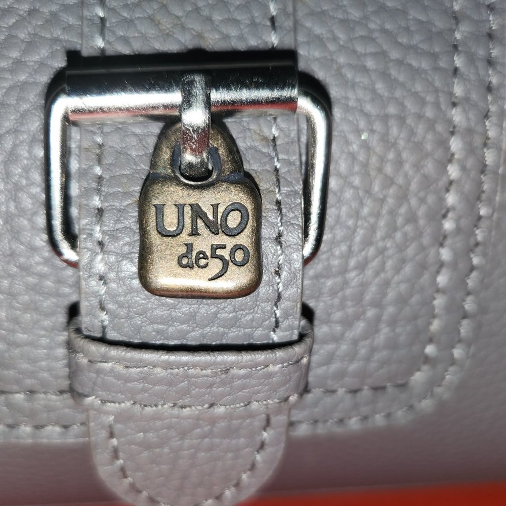 UNO DE 50  Grey Leather Travel Jewelry Box